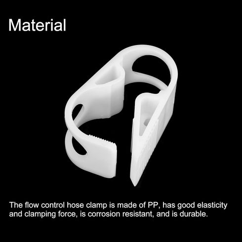 uxcell 20pcs Plastic Tubing Clamps, Adjustable Tube Clamp for 1/2"-3/4" Tube OD Laboratory Pinch Valve Flow Control