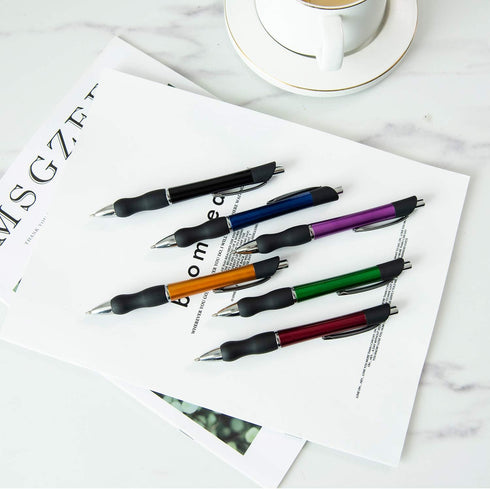 Retractable Ballpoint Pens Black Ink 1mm Medium Point, Smooth Writing for Office Business (6 Count + 3 Refills)