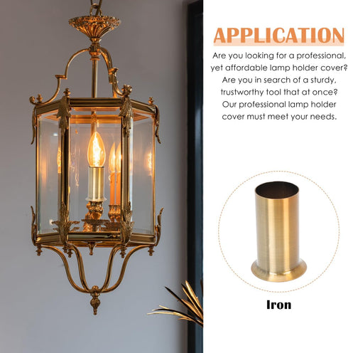 10Pcs Flanging Sleeve for Crystal Chandelier Accessories Lamp Base Sleeve for European Retro Chandeliers Heat Resistant