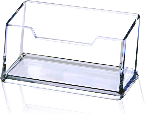 Clear Acrylic Business Card Holder, Desk Name Card Organizer Fits 50 Business Cards