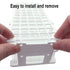 Plastic Test Tube Rack - 2 Pack White 40 Holes Holder for 21mm and Below Test Tubes, Detachable