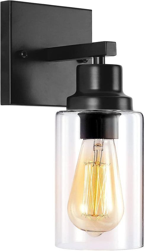 1-Lights Bathroom Vanity Light Fixture Black Wall Sconces Single Vanity Sconces with