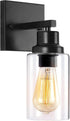 1-Lights Bathroom Vanity Light Fixture Black Wall Sconces Single Vanity Sconces with