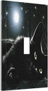 HTSAHKV 3 5 Inch Black Cat in Moonlight Wall Plate Light Switch Cover Single Gang Outlet Faceplate Print Plate Cover X