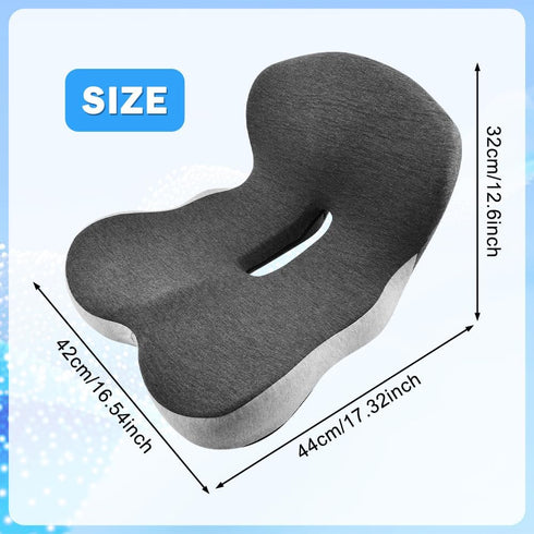 FuGuiHui Tailbone Memory Foam Seat Cushions for Office Chair, L-Shaped Integrated Seat Cushion with Back Support