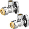 1/2/5/10/20pcs Stop Valves, 1/2" 3/8" Angle Stop Valve, Push to Connect, Chrome Plated Brass for Faucet, Toilet
