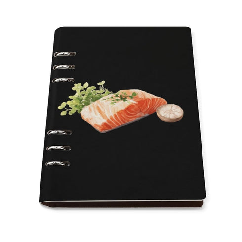 Salmon Garlic 6 Ring Binder Notebook for Journal Planner Refillable A5
