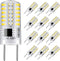 Dimmable G8 LED Bulbs, Daylight White 6000K, 3W Equivalent to T4 Bi-Pin Base, 12-Pack