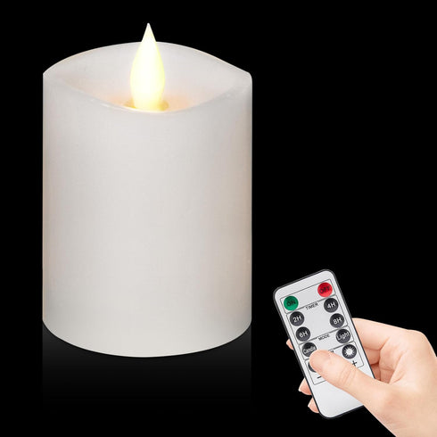 Flameless Candles with Flickering Flame & Remote Timer - 34'' Battery Operated