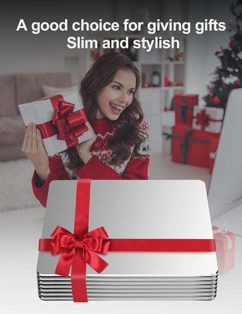 Hard Silver Aluminum Mouse Pad Mat - Ultra Thin Double Side for Gaming and Office (Small 9.05X7.08 Inch)