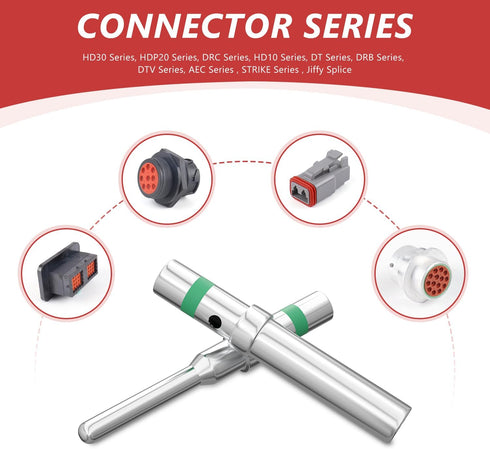Newdeli 30 Pairs Deutsch DT Connectors Size 16, Male Pins and Female Sockets for 14-20 AWG Wire Gauge