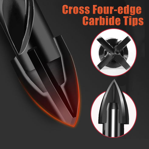 15 in 1 Concrete Drill Bit Set,3/16" to 1/2" Inch Carbide Drill Bits Hex Drill Bit Set 15 PCS,Masonry Drill Bits for Concrete Tile Glass Marbl Plastic Brick Wood Cement Drill Bits Set
