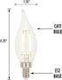 4517200 3.3 (40 CA11 Dimmable Bulb, Westinghouse Watt Watt Equivalent) Clear Filament LED Light Candelabra Base