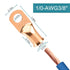 8PCS Battery Cable Ends, 1/0 Gauge Wire Connectors 3/8 Copper Wire Lugs, Bare Copper Eyelets with Heat Shrink Tubing by HOUSUN
