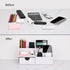 KINGFOM Pu Leather Desk Organizer, White Pen Pencil Holder with 6 Compartments and Drawer, Office Supplies Caddy