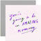 Old English Co. Amazing Mummy To Be Card - Neon Purple Expecting