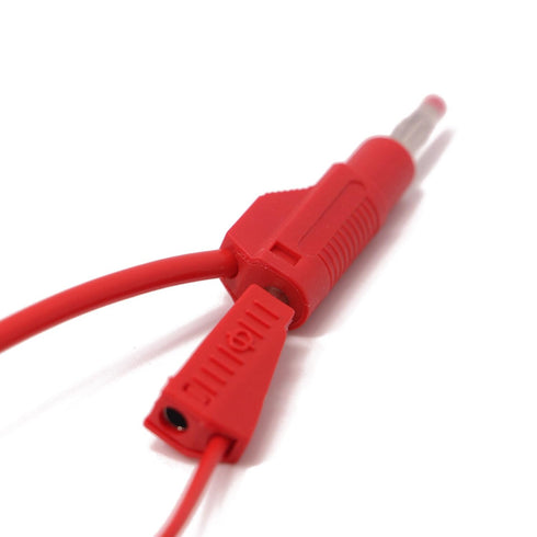10sets Retractable Sheath 4mm Banana Plug Connectors, Stackable Wire Solder Multimeter Test Leads Ends with Banana Jack