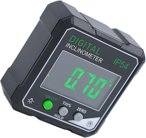 budebuse 2 Digital Bubble Level with Strong Magnetic Base, LED Display Angle Viewfinder for Precision Calibration