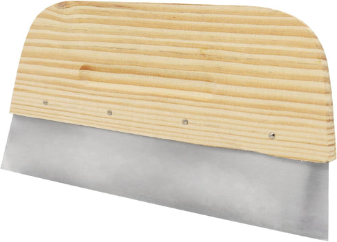 8.5 Inch Stainless Steel Putty Knife, Wooden Handle Scraper Tool for Drywall, Decals, and Painting