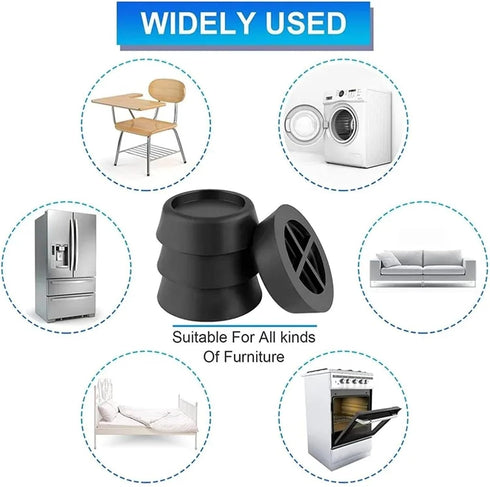 X psblty 4Pcs Furniture(4PCS Washing Machine Anti Vibration Pads Rubber Feet Legs Mat Anti-Vibration Pad Universal