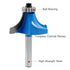 Roundover Router Bit 1" Radius with 1/4" Shank, Corner Rounding Edge Forming Bit for Woodworking Edge Processing, Blue