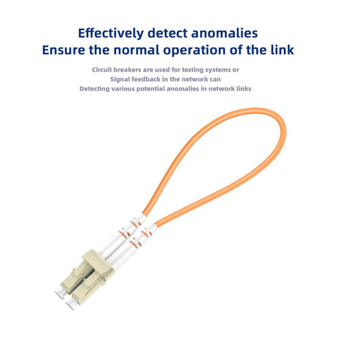 5pack OM2 2pcs/Bag LC Multimode Fiber Loopback Adapter with Pull Tab, for Fiber Optic Testing and Equipment Diagnostics