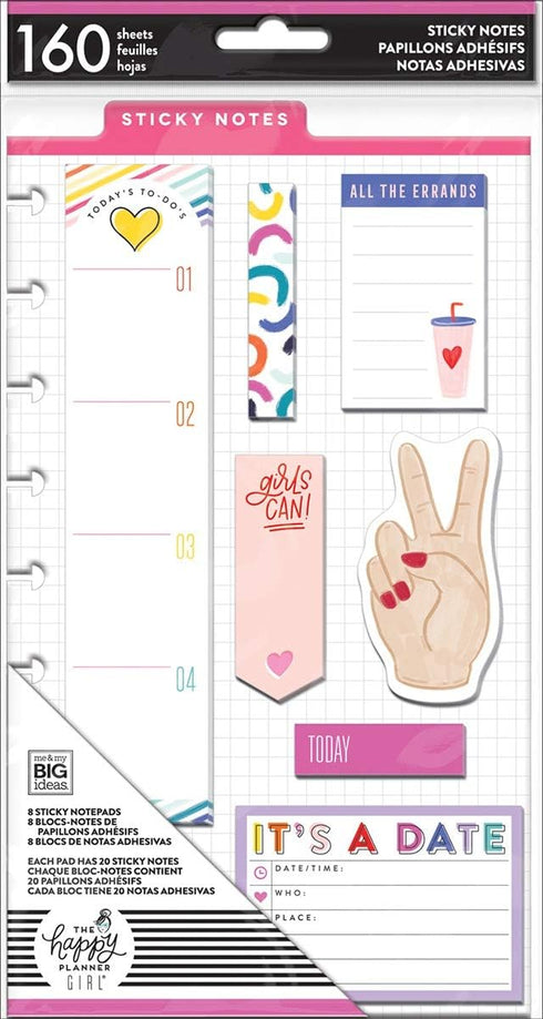 ME & MY BIG IDEAS Planner Sticky Notes, Encourager, 8 Designs/20 Each