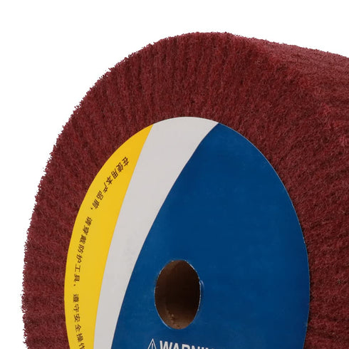 6inch Non-Woven Abrasive Grinding Flap Wheel, 240 Grit Red Nylon Fiber Scouring Pad for Rotary Tool