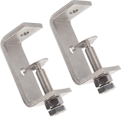 2Pcs 304 Stainless Steel C Clamp 65MM, Heavy Duty Adjustable Wide Jaw Opening C Clamp for Woodworking