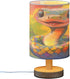 LFICRTAN Table LED Lamps Cute Snake Bedroom Night Light Bedside Lamps with USB Ports Nightstand Lamps Wood Base Living