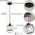 Meimond 1 Bulb Crystal Pendant Lights Black Light Cluster Ceiling,Modern Hanging Light Fixture for Kitchen