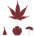Natural Maple Leaf Sushi Decorations - Elegant Food Presentation