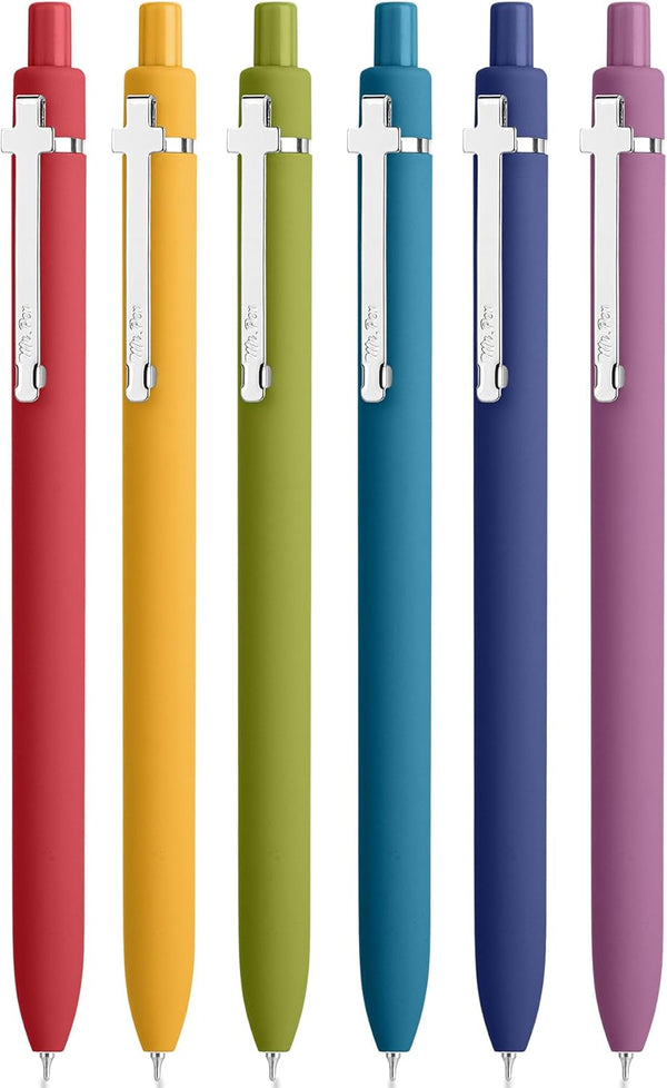 Mr. Pen- Bible Journaling Pens, 6 Pack, Black Ink, Retractable Gel Pens