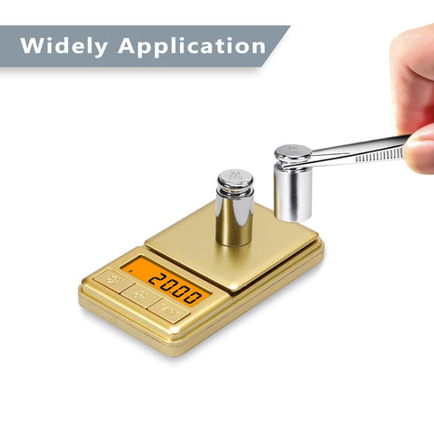 Calibration Weights Set, 7pcs 1-60g Calibration Gram Weights Kit with Tweezers for Digital Weight Scales