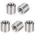 MroMax 5Pcs M6 Round Connector Nuts - 304 Stainless Steel Rod Coupling Nuts for Camera Pan, Lamp Bracket