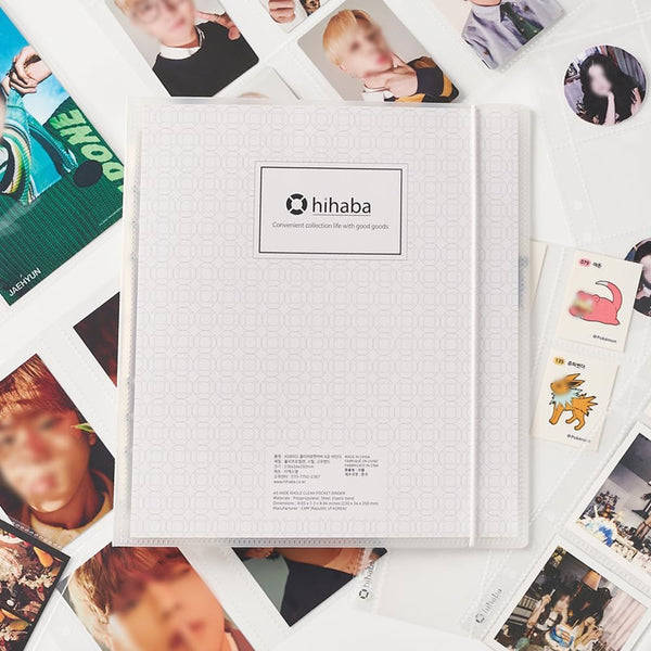 Wide A5 6-Ring Pocket Binder with Elastic Band Fixed Type, 1pcs Photo Album for Refill Pages