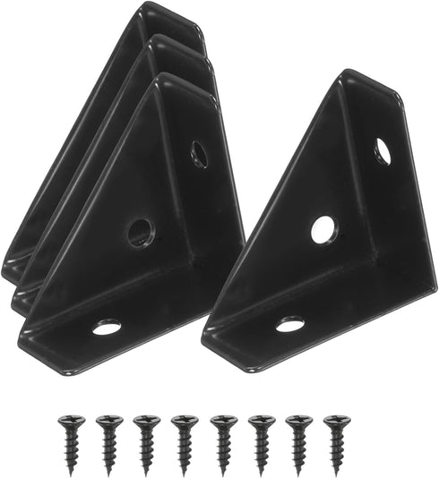 PATIKIL Corner Brace Brackets, 4Pcs 38mm x 38mm Carbon Steel Triangle Corner