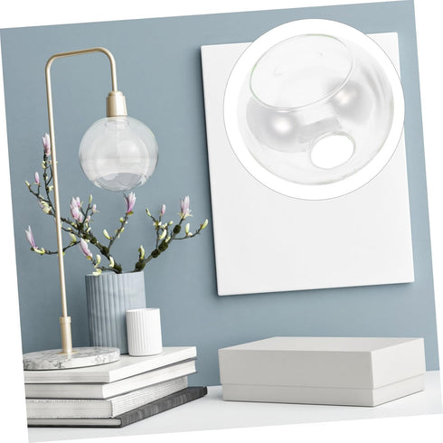 150mm 1-5/8-inch E27 BESTOYARD Glass Globe Lamp Shade Replacement with Clear Round Light Sphere Ball Lamp Shade