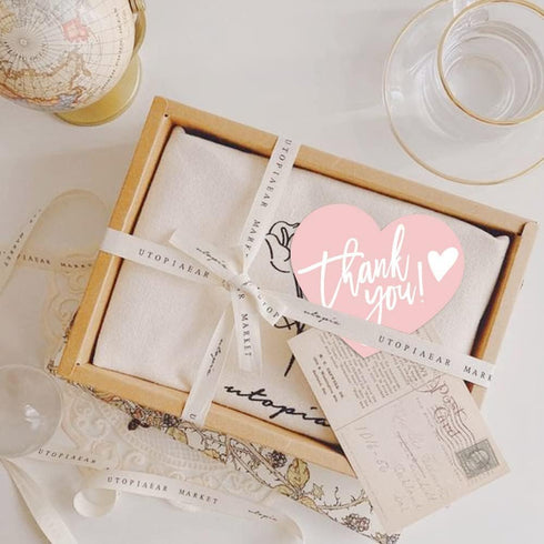 GINCEVHY 150 2.36 2.76 Pcs Love Heart Shaped Thank You Cards, x Blank Notecards For Handwritten Message, Greeting Cards