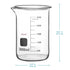 stonylab 1 Pack Glass Beaker, 3000 ml Borosilicate Graduated Low Form Griffin Beaker with Pouring Spout
