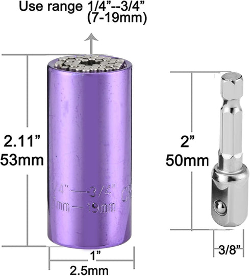 Universal Socket for Various Sizes