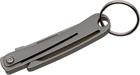 Titanium Keychain Knife with 10 Replaceable Razor Blades, Mini Folding Scalpel Pocket Knife