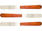 Dental Lab 8" Straight Spatula Set of 3, Plaster Alginate Mixing Stainless Steel with Wooden Handle
