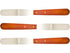 Dental Lab 8" Straight Spatula Set of 3, Plaster Alginate Mixing Stainless Steel with Wooden Handle