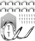 Storage Hanger Hooks, Double Tool Storage Hook 10Pcs Wall Mounted Hanger Hooks with 20Pcs Screws for Garage Shed