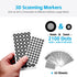 Rosjoy 2100 6mm 3mm 3D 3D 3D (42 Dots & Scanning Markers for Scanner, High Precision Tracking & Positioning Dots