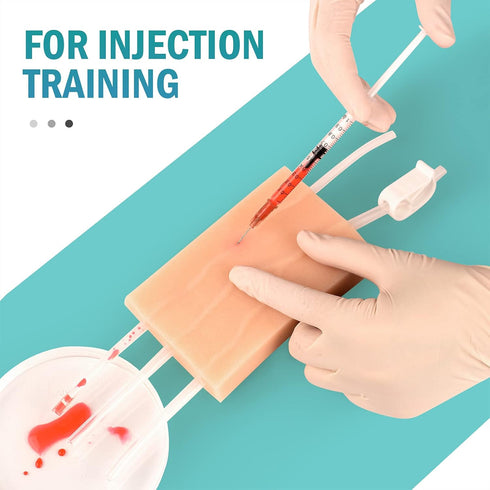 IV Insertion/Injection Training Pad - Simulated Dermatoglyph and Raised Veins for Nursing Student Practice and Education
