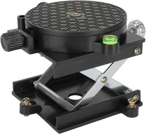 Lab Lifting Platform 2.56in, Scissor Jack Expandable Lift Stand with 360° Rotation for Scientific Use