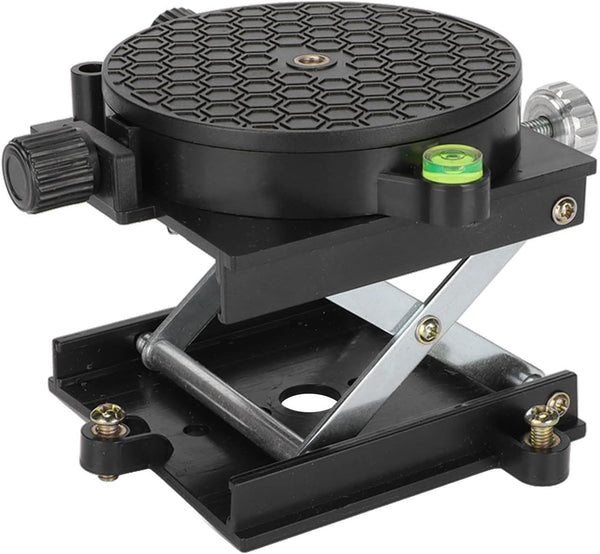 Lab Lifting Platform 2.56in, Scissor Jack Expandable Lift Stand with 360° Rotation for Scientific Use
