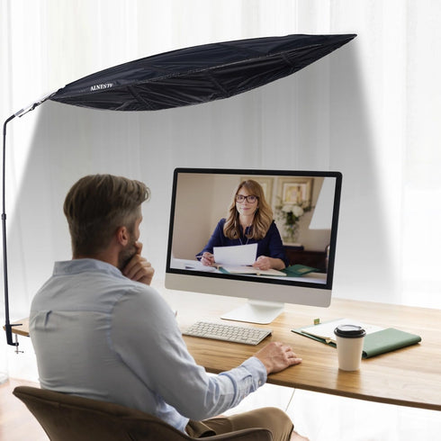 ALNESTE Cubicle Shade for Desk to Block Light, Adjustable Desk Shade for Office Cubicle, Cubicle Leaf Shade, Office
